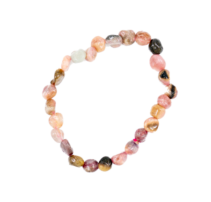 Mixed Tourmaline Tumbled Stone Bracelet