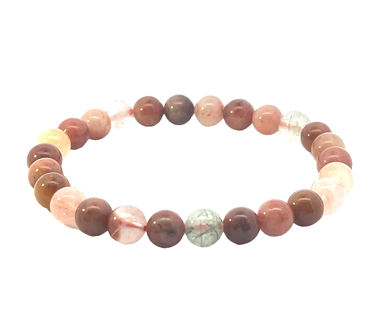 Multi Color Rutile 8mm Bracelet