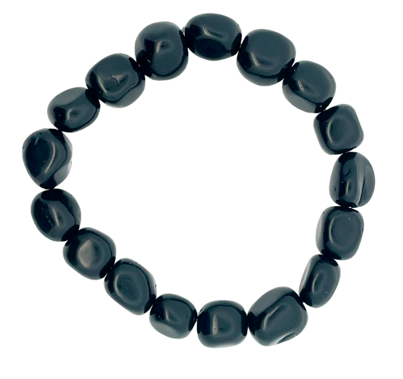 Black Obsidian Tumbled Stone Bracelet