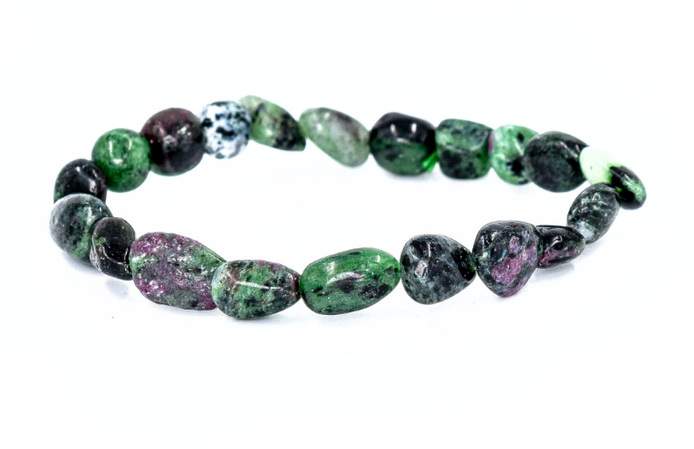 UV Ruby Zoisite Tumbled Stone Bracelet