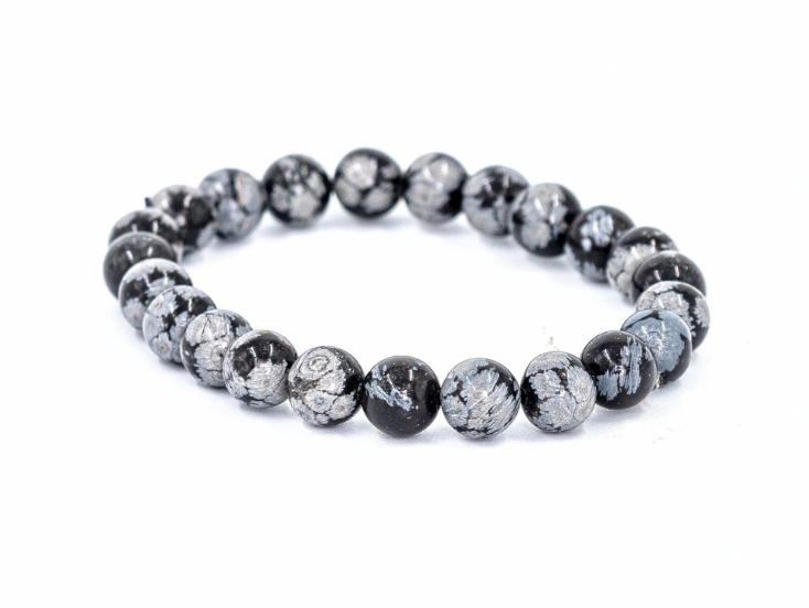 Snowflake Obsidian 8mm Bracelet