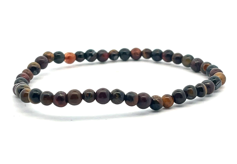 Tri Color Tiger Eye 4mm Bracelet