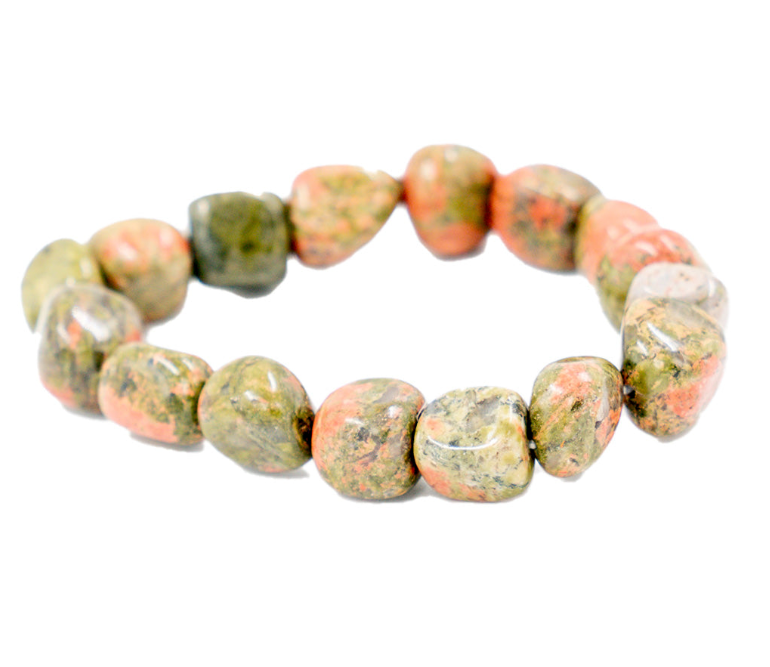 Unakite Tumbled Stone Bracelet