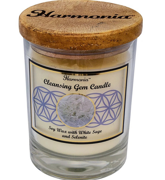 Cleansing - Selenite Gemstone Soy Candle