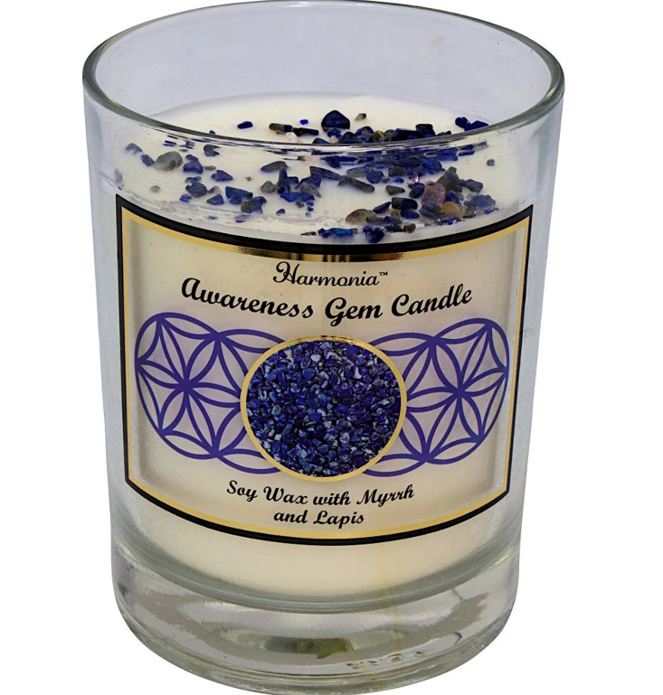 Awareness - Lapis Gemstone Soy Candle