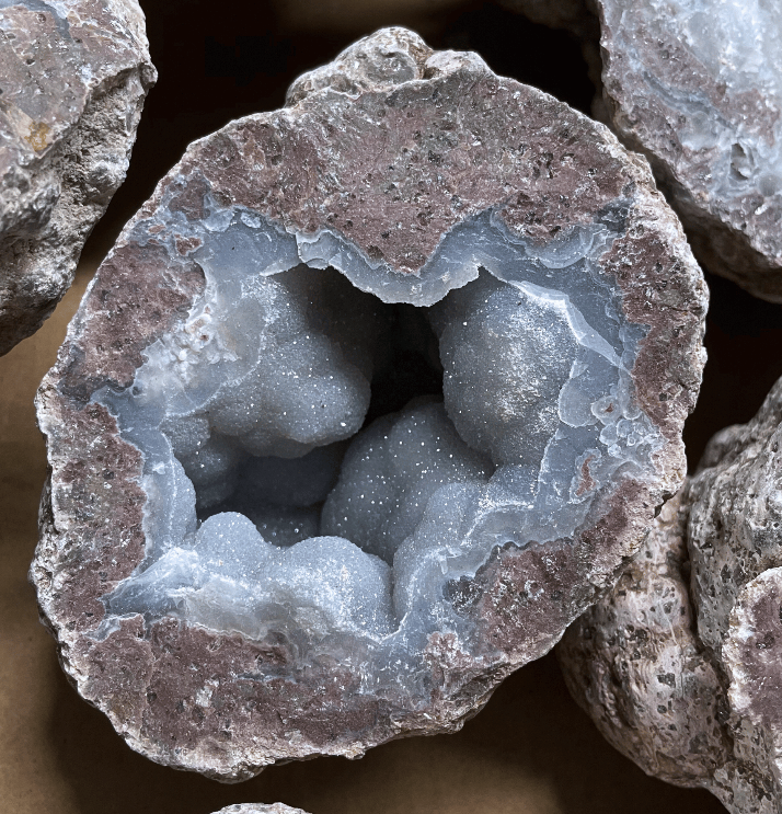UV Reactive Blue Agate Geodes