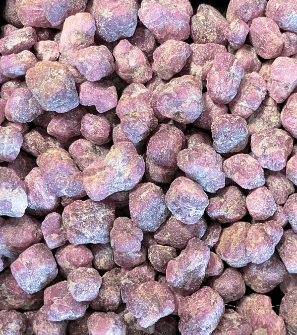 250g UV Burma Rubies Rough