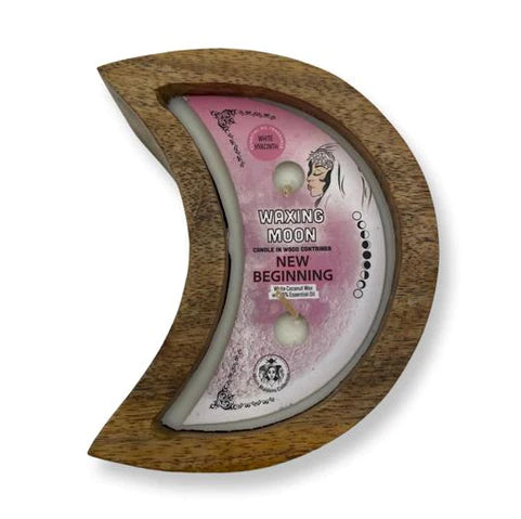 Waxing Moon-New Beginning Waxing Moon Wood Candle