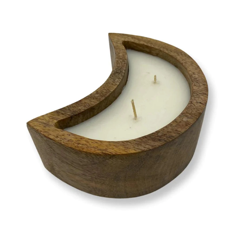 Waxing Moon-New Beginning Waxing Moon Wood Candle