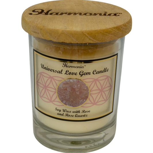 Universal Love - Rose Quartz Gemstone Soy Candle