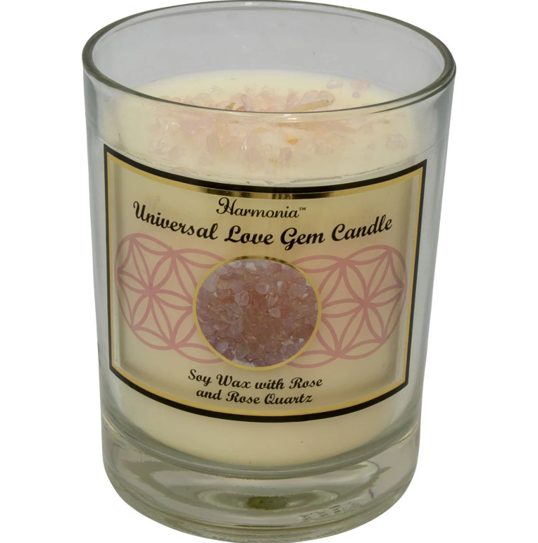 Universal Love - Rose Quartz Gemstone Soy Candle