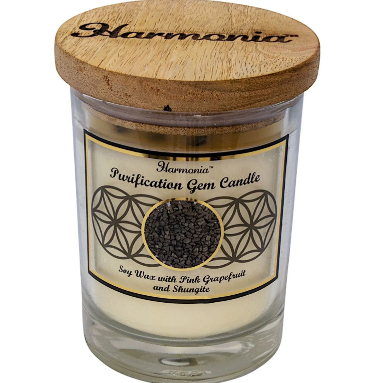 Purification - Shungite Gemstone Soy Candle