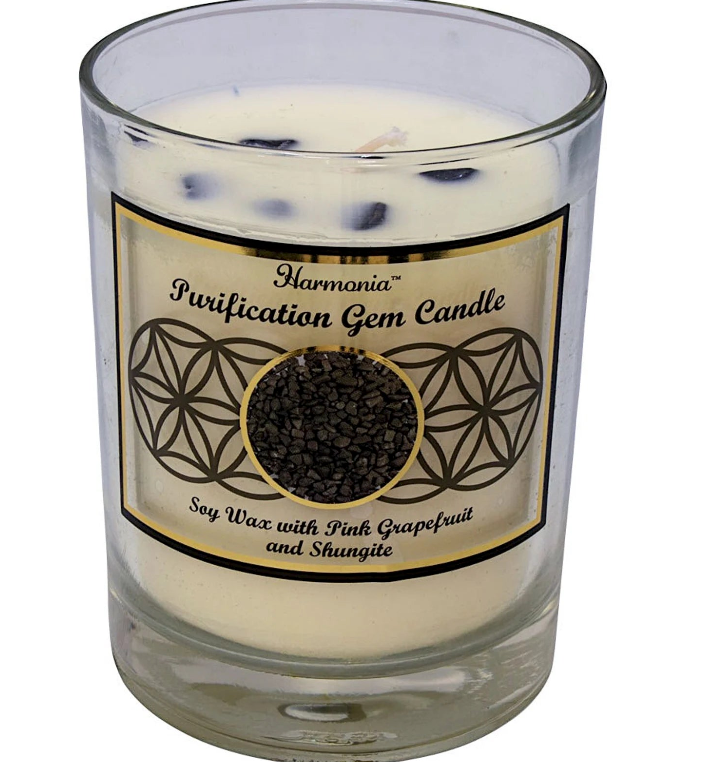 Purification - Shungite Gemstone Soy Candle