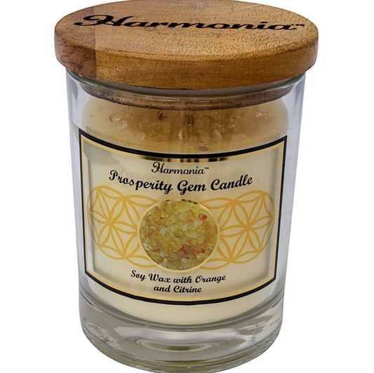 Prosperity - Citrine Gemstone Soy Candle