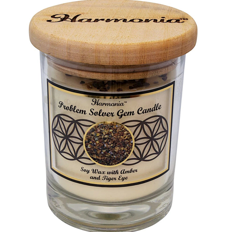 Problem Solver - Tiger Eye Gemstone Soy Candle
