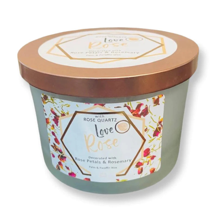 Rose Quartz - Love Wood Wick Candle