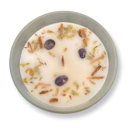 Healing Lavender - Amethyst Wood Wick Candle