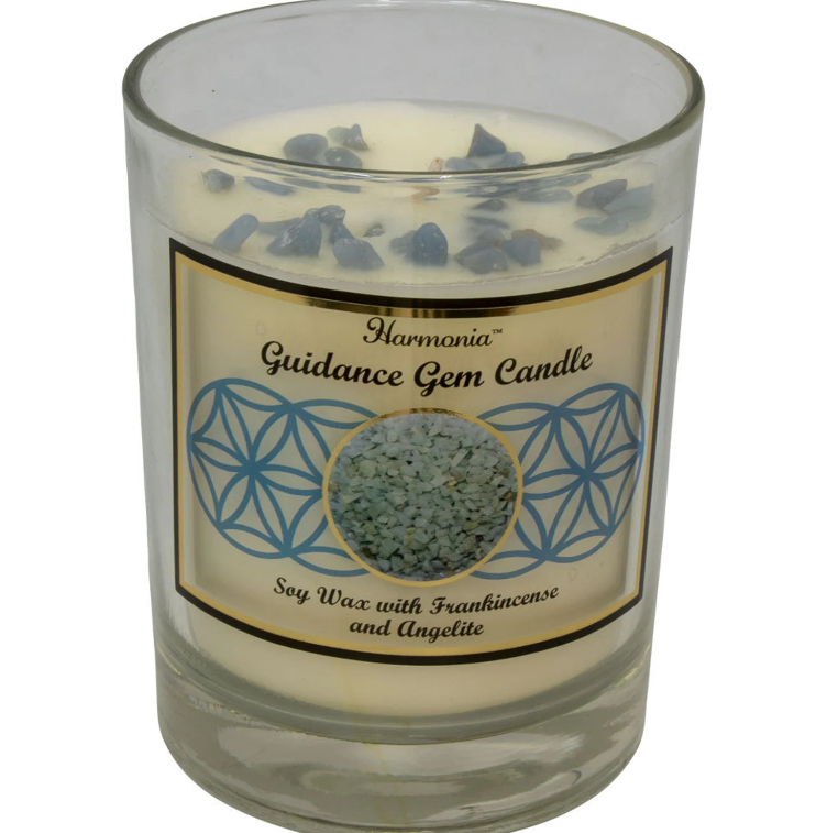 Guidance - Angelite Gemstone Soy Candle