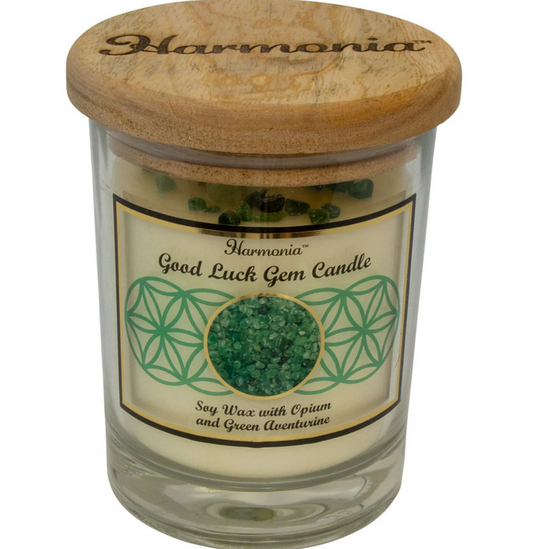 Good Luck - Green Aventurine Gemstone Soy Candle