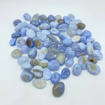 Blue Chalcedony Tumbled Stones