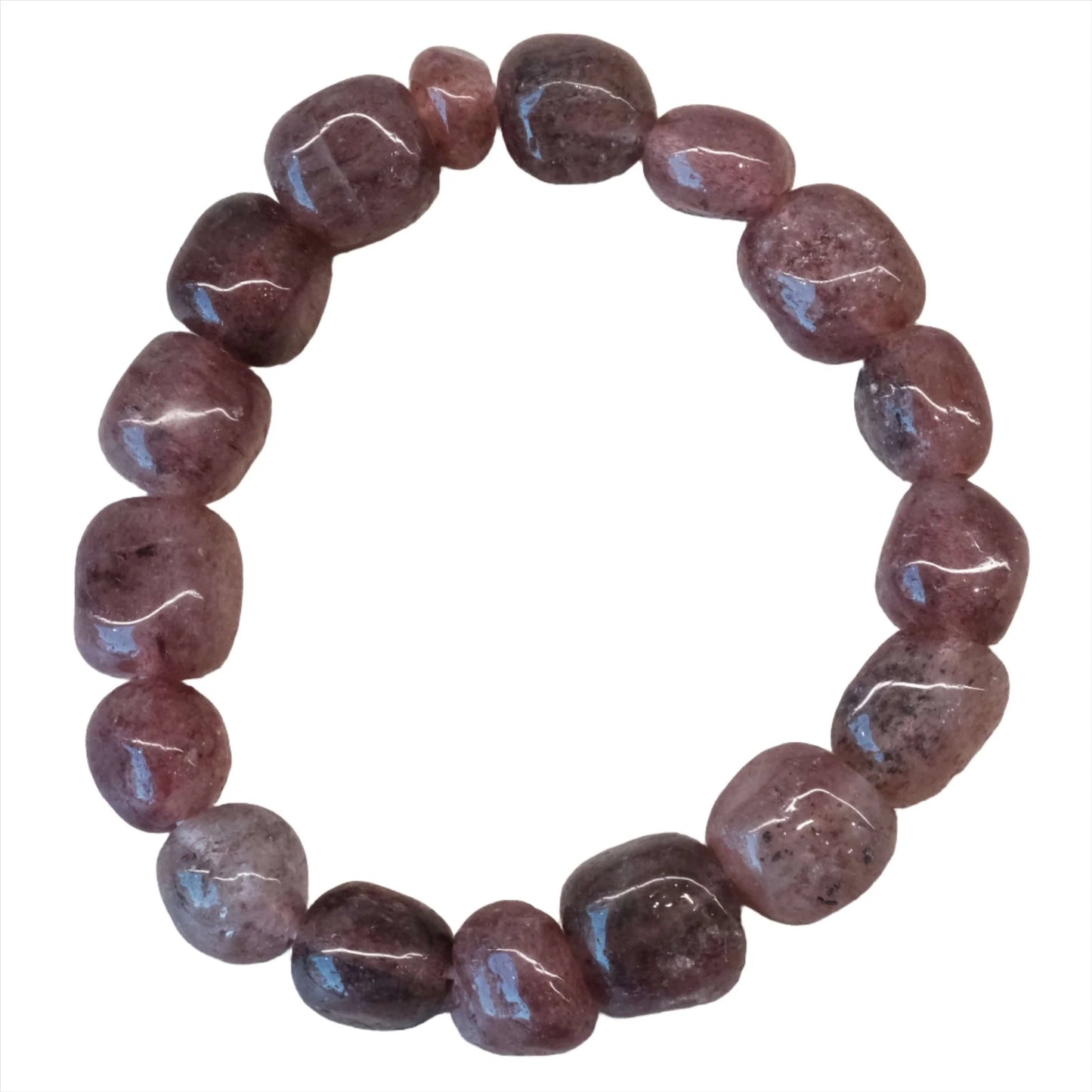 Strawberry Quartz Tumbled Stone Bracelet