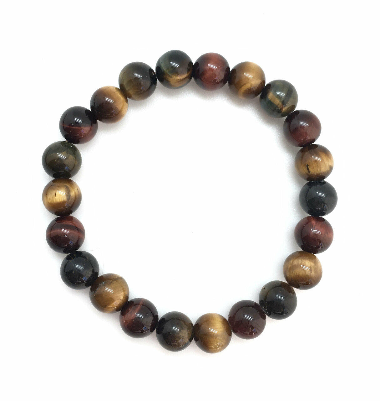 Tri Color Tiger Eye 8mm Bracelet