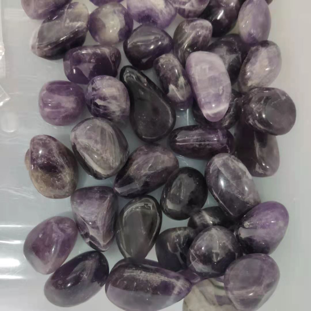 Chevron/Dream Amethyst Tumbled Stones