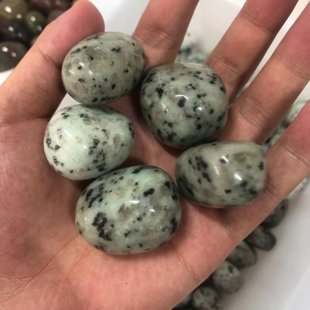 Kiwi Jasper Tumbled Stones