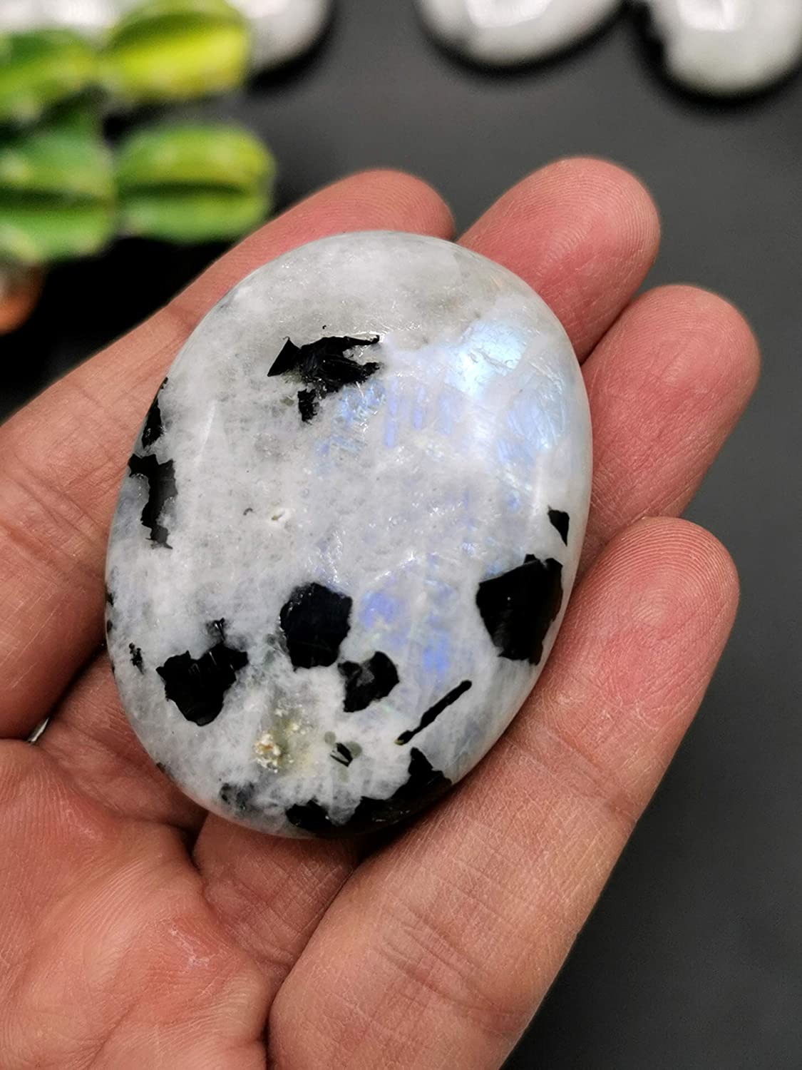 Moonstone Palm Stones