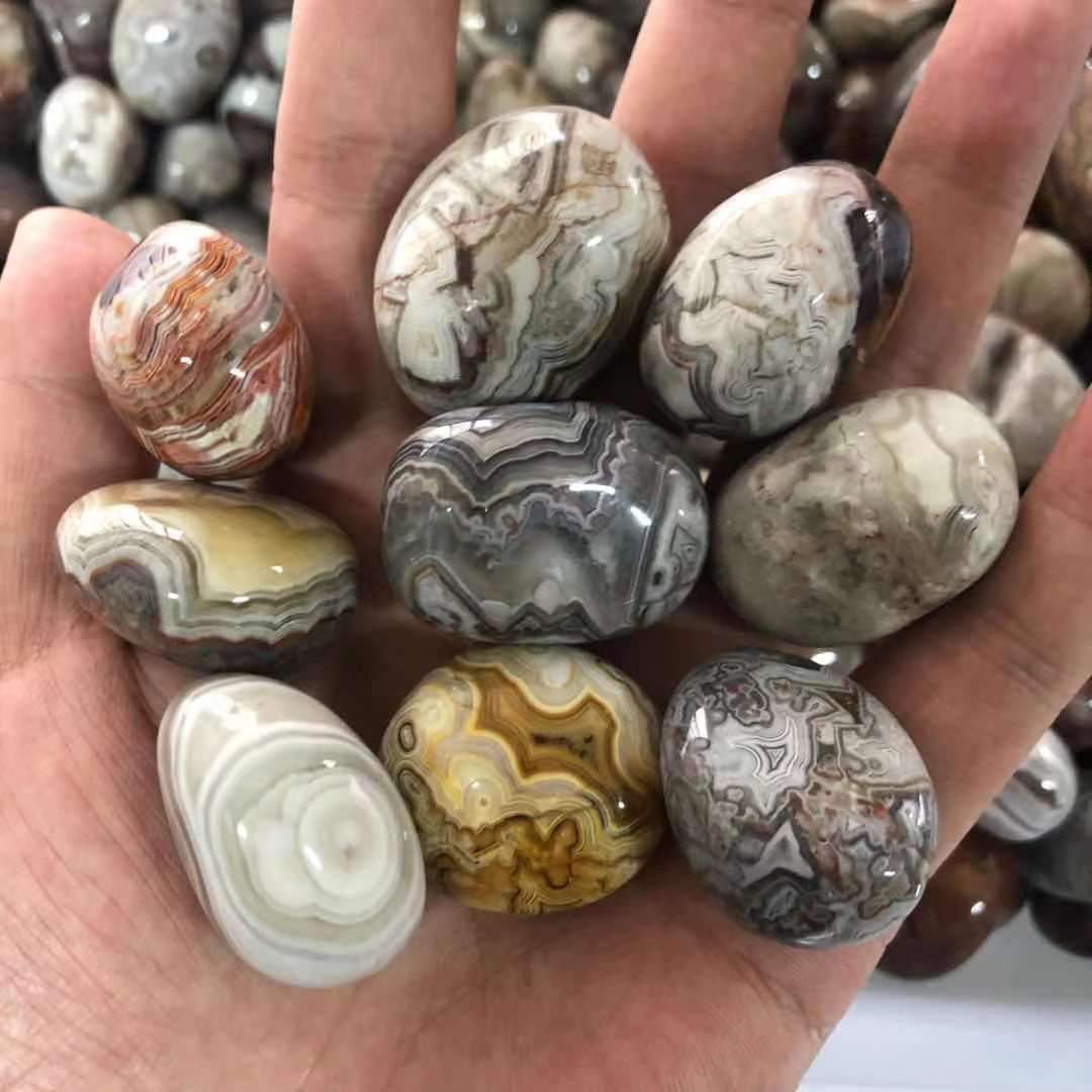 Mexican Crazy Lace Agate Tumbled Stones