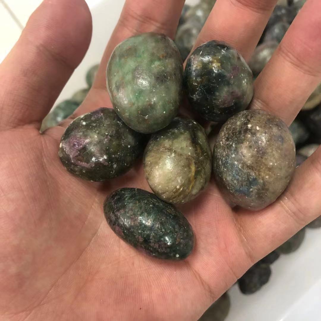 Ruby in Zoisite Tumbled Stones