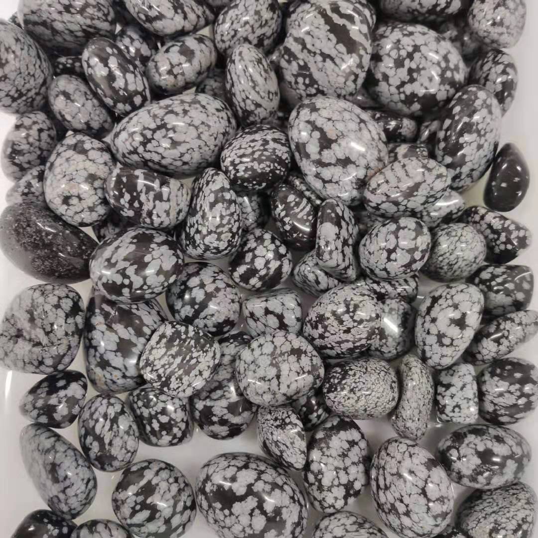 SnowFlake Obsidian Palm Stones