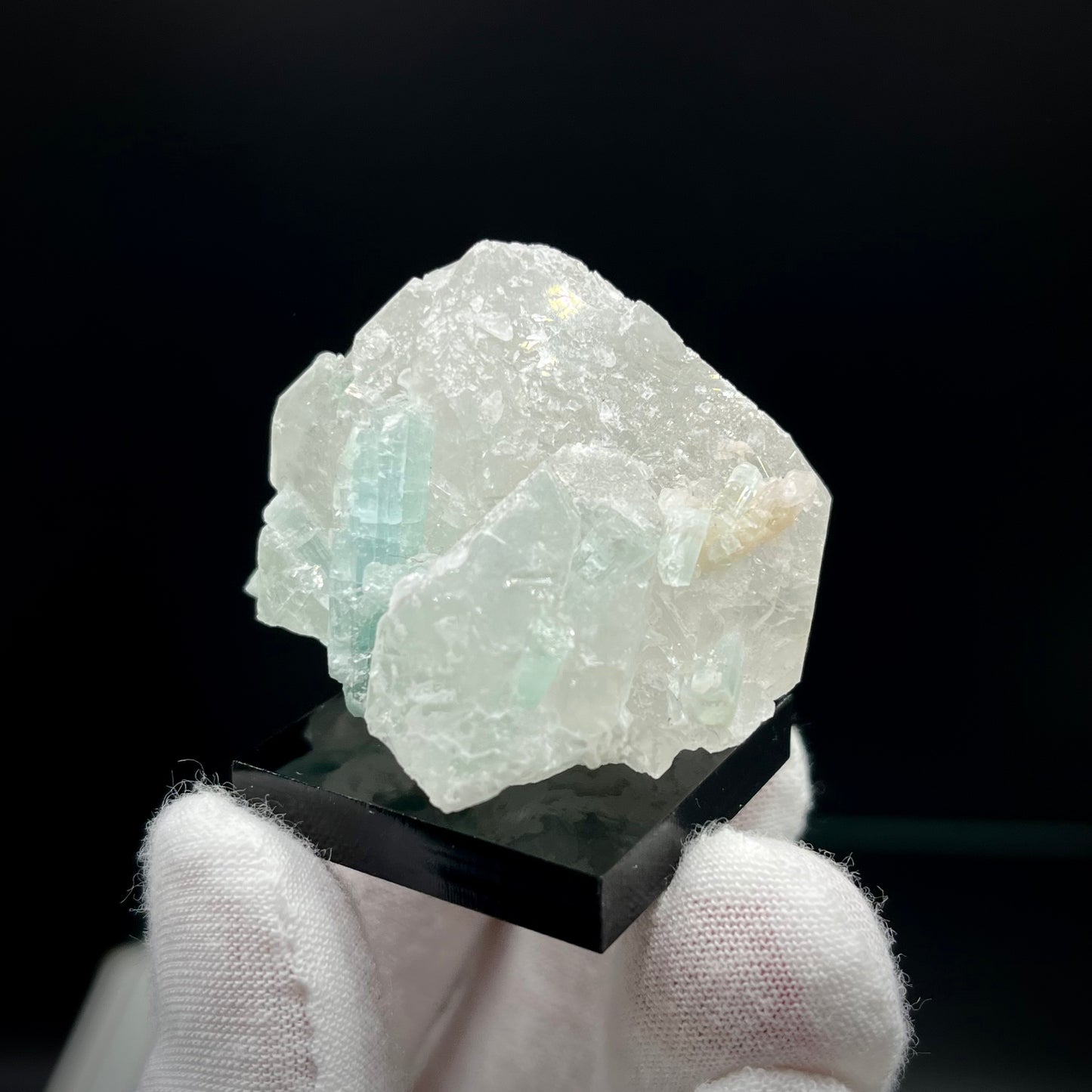 Natural Blue-Green Tourmaline on Quartz - Skardu, Pakistan Specimen
