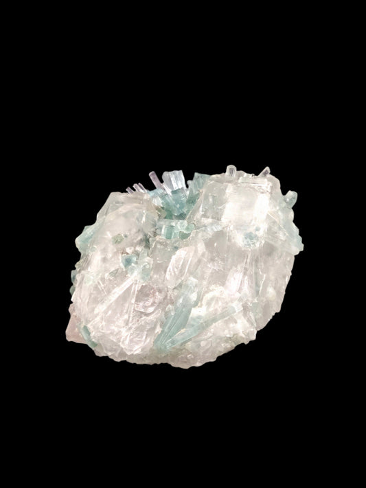 Indicolite Tourmaline with Quartz and Lepidolite – Premium Blue Tourmaline Cluster