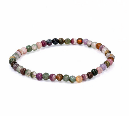 Mixed Rainbow Tourmaline 4mm Bracelet