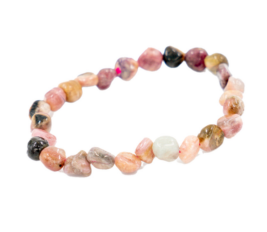 Mixed Tourmaline Tumbled Stone Bracelet