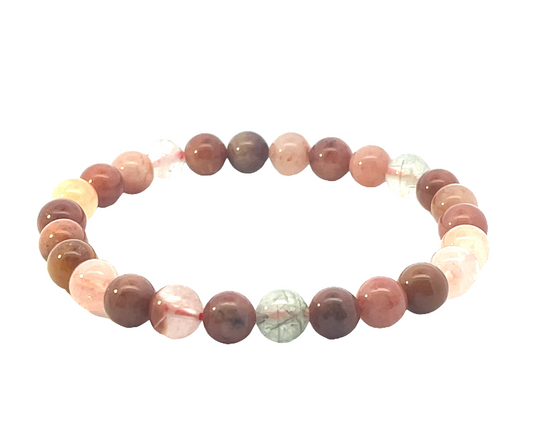 Multi Color Rutile 8mm Bracelet