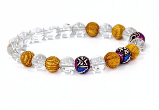 Palo Santo w/Clear Quartz 8mm Bracelet