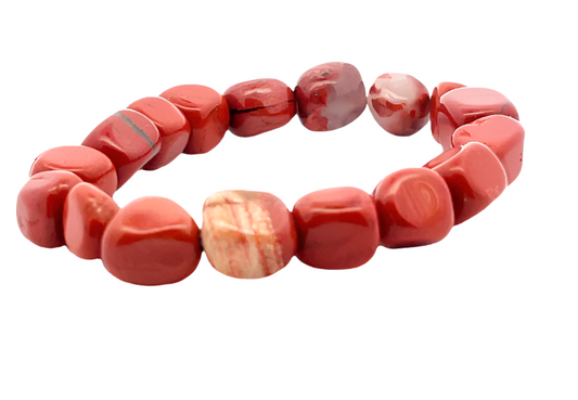 Red Jasper Tumbled Stone Bracelet