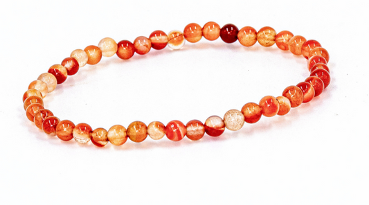 Red Agate 4mm Bracelet