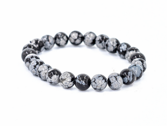 Snowflake Obsidian 8mm Bracelet