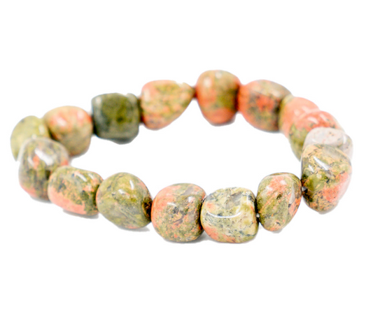 Unakite Tumbled Stone Bracelet
