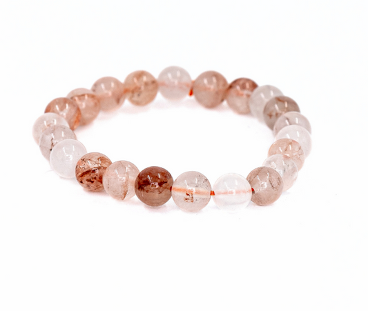 Yellow & Red Rutile Quartz 8mm Bracelet