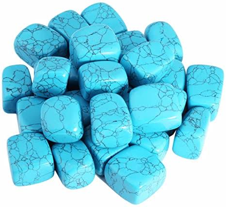 Blue Howlite Tumbled Stones
