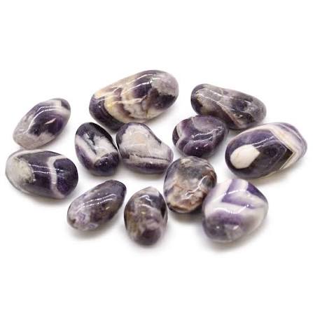 Chevron/Dream Amethyst Tumbled Stones