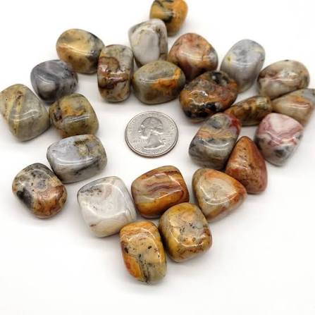 Mexican Crazy Lace Agate Tumbled Stones