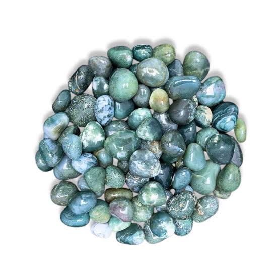 Moss Agate Tumbled Stones