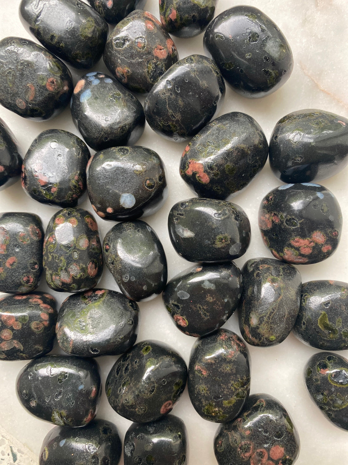 Red Snowflake Obsidian Tumble