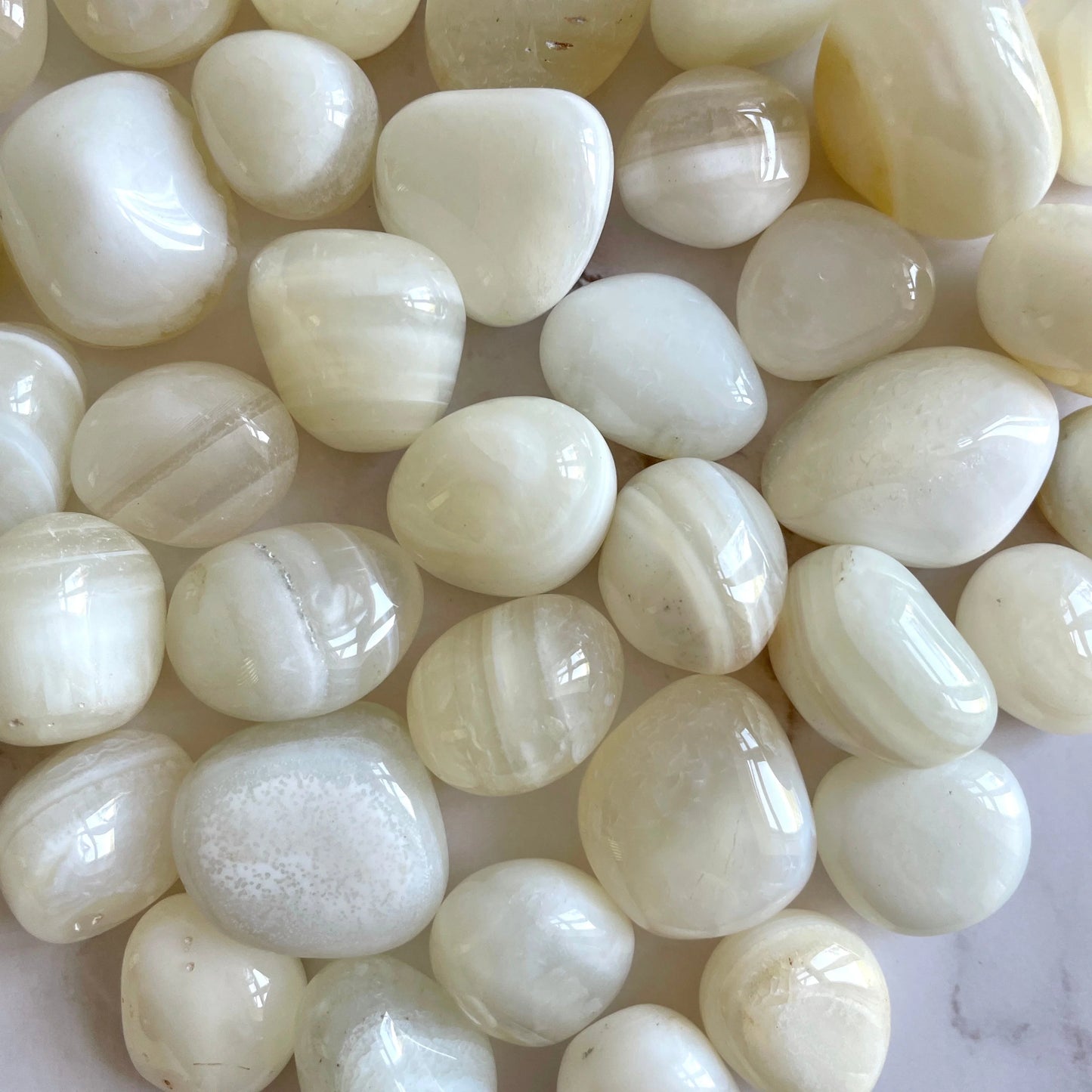 White Banded Agate Tumble