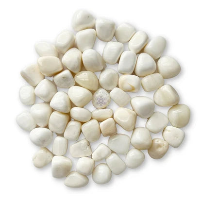 White Stripe Calcite Tumble